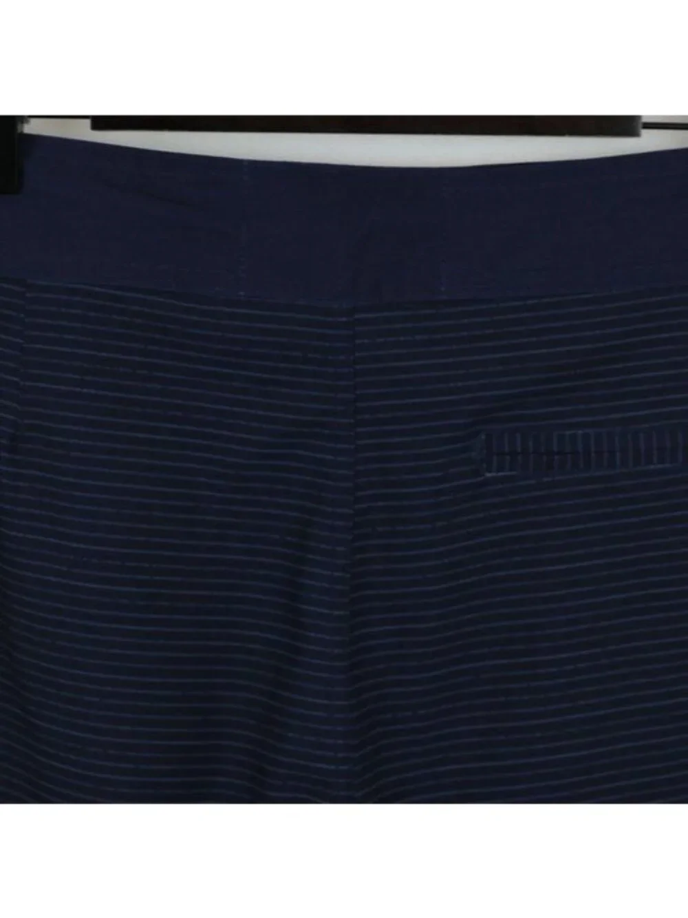 Prana Saxton Men's Size 31 Blue Striped Quick Drying Flat Front Bermuda Shorts